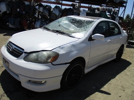 2007 TOYOTA COROLLA S WHITE 4DR 1.8L MT Z15989